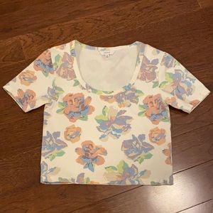 ARITZIA FLORAL CROP TOP